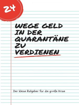 cover image of 24 Wege Geld in der Quarantäne zu verdienen